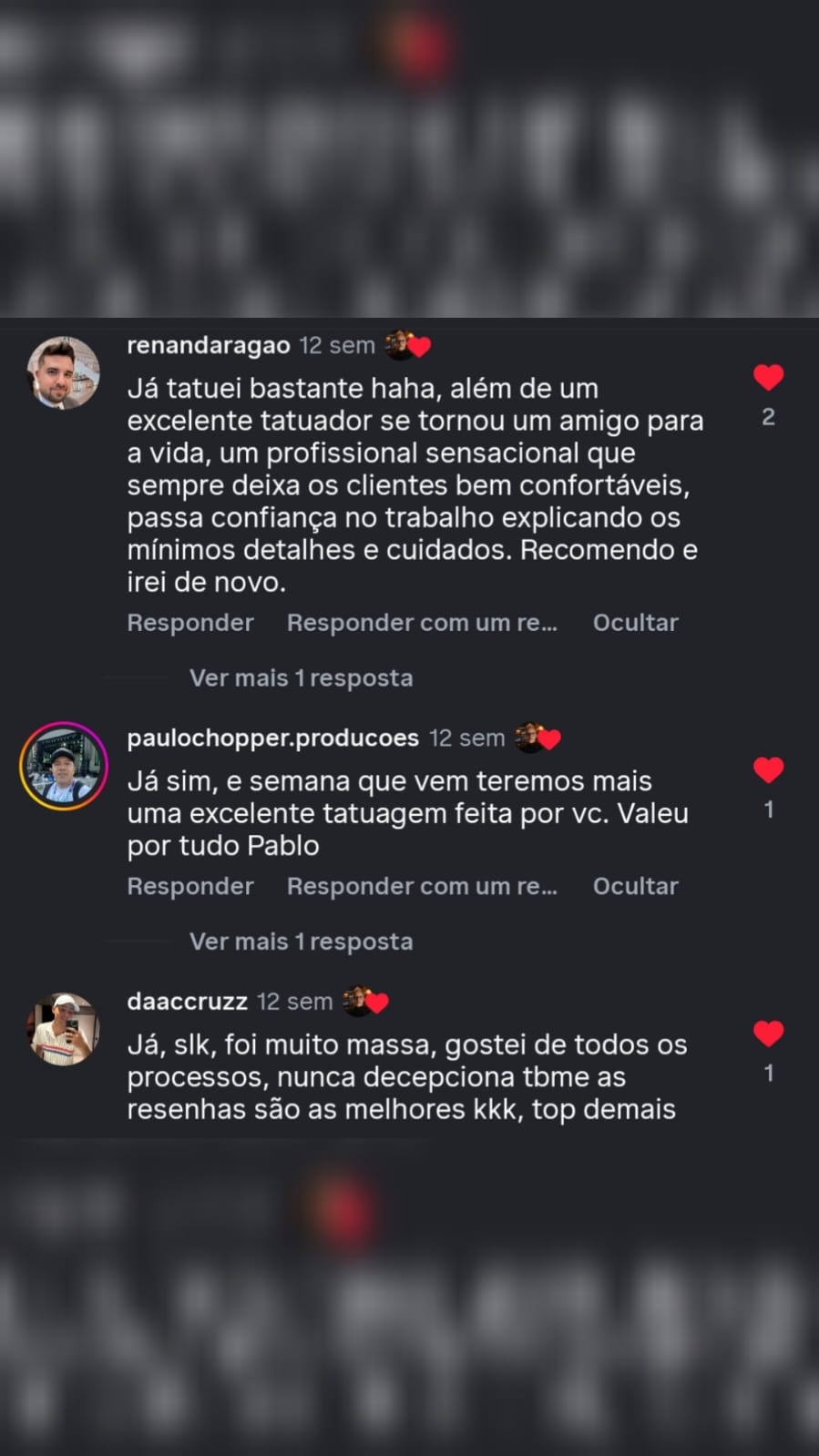 Depoimento real de cliente da Glingindeberg.ink — avaliação 01